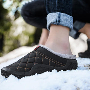 Waterproof Men's Winter Home Slippers Warm Cotton Shoes