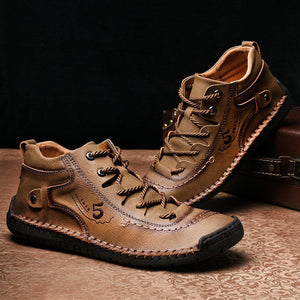 Men Hand Stitching Fashionable High-top Leather Boots