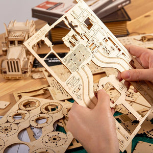 Super Wooden Mechanical Model Puzzle Set