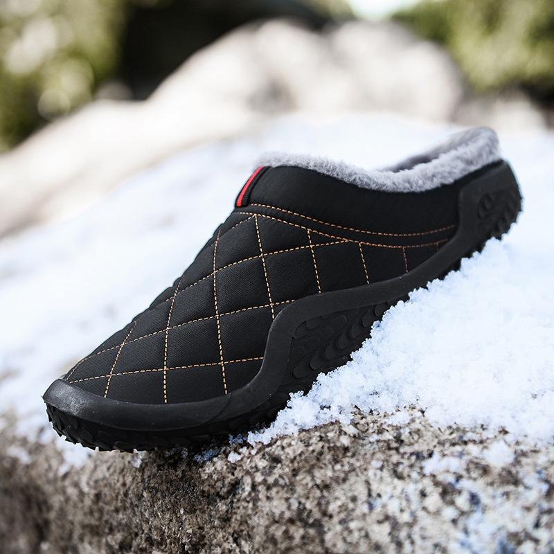 Waterproof Men's Winter Home Slippers Warm Cotton Shoes