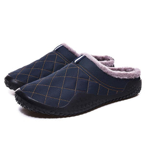 Waterproof Men's Winter Home Slippers Warm Cotton Shoes