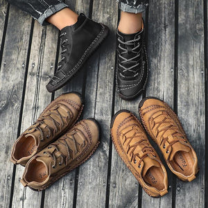 Men Hand Stitching Fashionable High-top Leather Boots