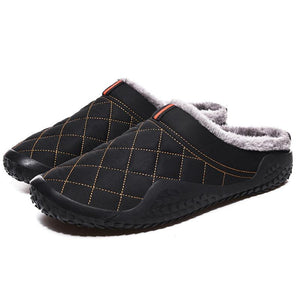 Waterproof Men's Winter Home Slippers Warm Cotton Shoes