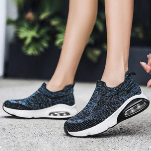 Women Flying Woven Air Cushion Casual Shoes