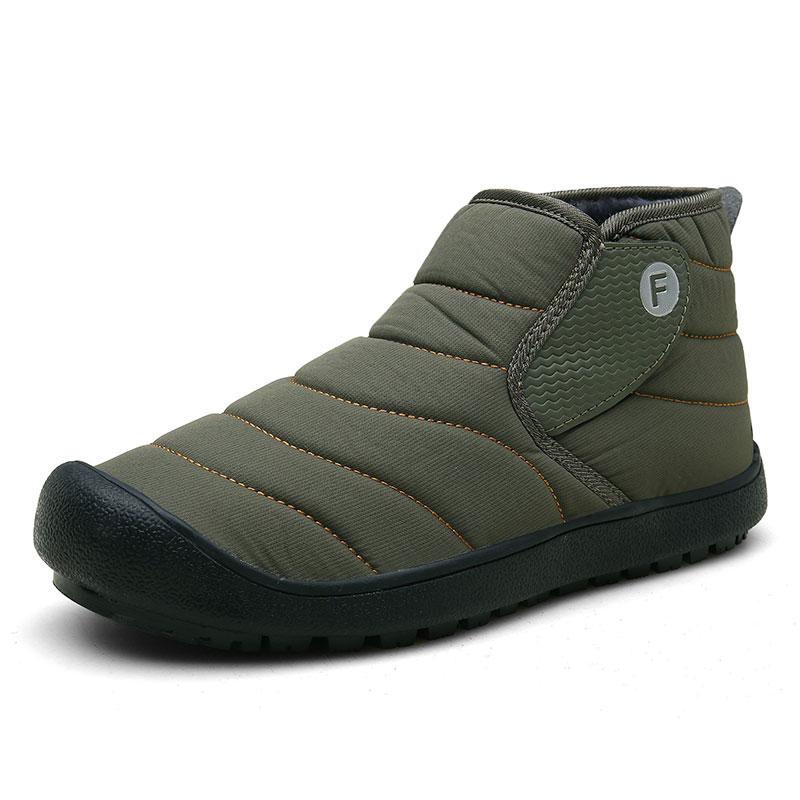 Men's Cotton Warm Winter Slip-on Outdoor Snow Boots