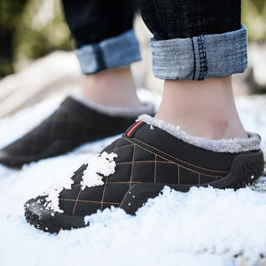 Waterproof Men's Winter Home Slippers Warm Cotton Shoes