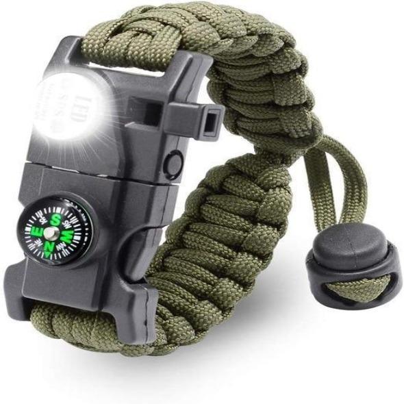 8 in 1 Outdoor Multi functional Waterproof Military Tactical Paracord Watch