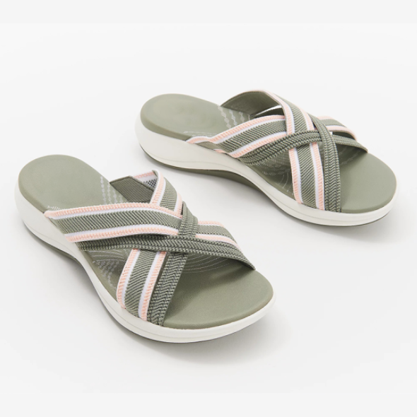 Women Sandals Stretch Cross Orthotic Slide Sandals