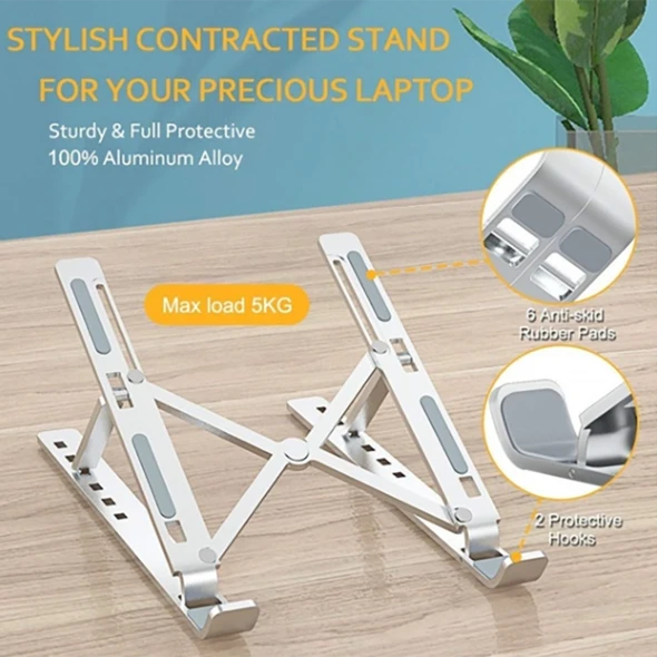 Adjustable Foldable Laptop Stand Non-Slip Desktop Holder