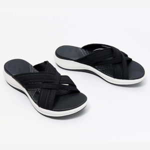 Women Sandals Stretch Cross Orthotic Slide Sandals