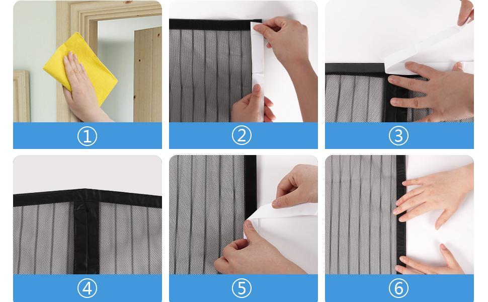 Summer magnetic anti-mosquito Velcro curtain