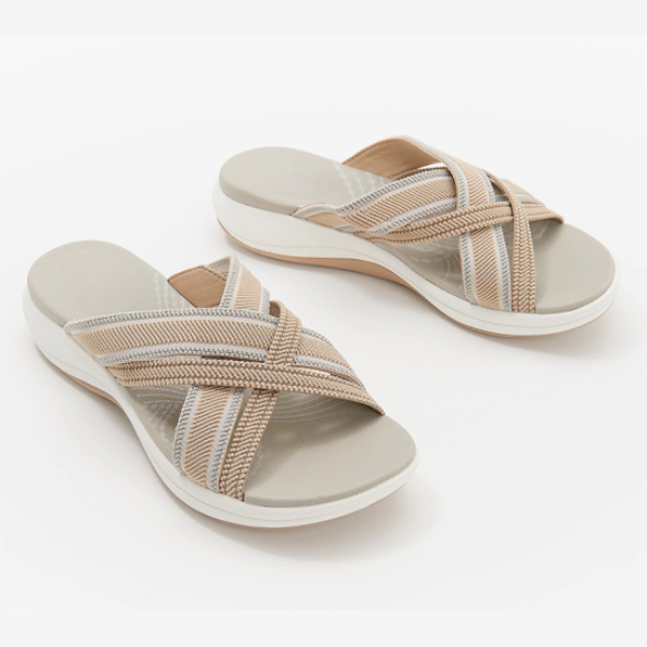 Women Sandals Stretch Cross Orthotic Slide Sandals