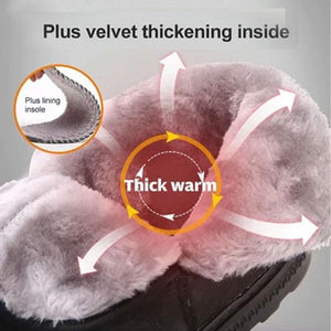 2022 WARM FUR PLUSH ANKLE WATERPROOF COUPLE SNOW BOOTS