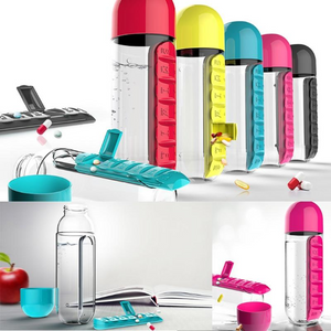 Water Bottle With Pill Travel Box