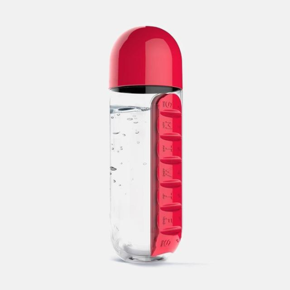 Water Bottle With Pill Travel Box