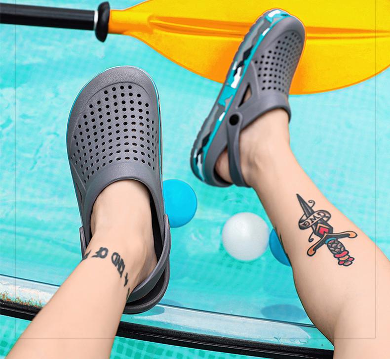 2022 summer casual men's hole shoes outdoor beach