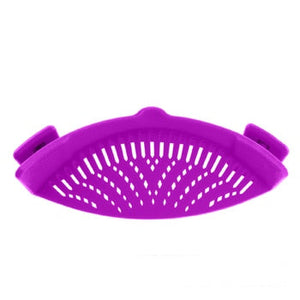 Silicone  Universal Kitchen Clip On Pot Strainer