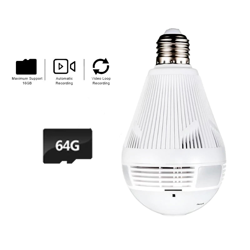 Home Security 360 Light Bulb Wifi Camera 1080P HD