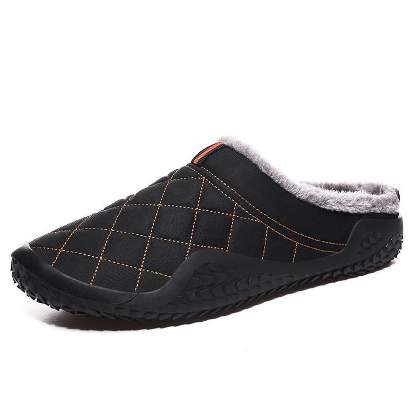 Waterproof Men's Winter Home Slippers Warm Cotton Shoes