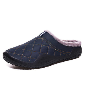 Waterproof Men's Winter Home Slippers Warm Cotton Shoes