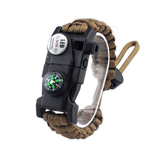 8 in 1 Outdoor Multi functional Waterproof Military Tactical Paracord Watch