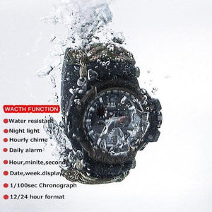 8 in 1 Outdoor Multi functional Waterproof Military Tactical Paracord Watch