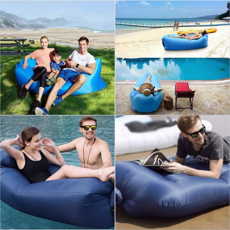 Ultralight Inflatable Lounger Portable Lazy Carry Waterproof Camping Bed