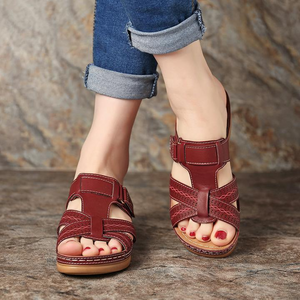 Leather Soft Footbed Arch Support Sandals 2022