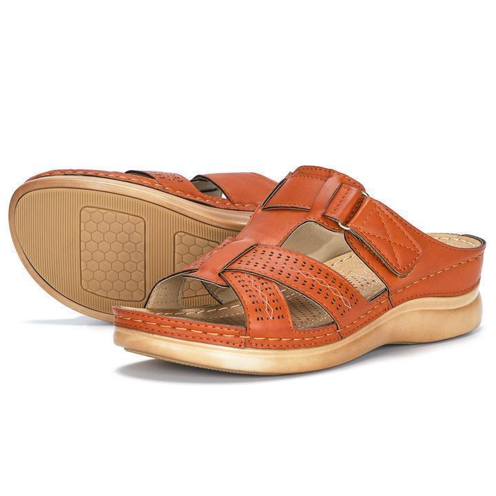 Leather Soft Footbed Arch Support Sandals 2022