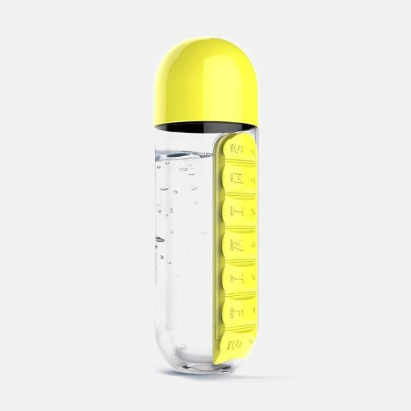 Water Bottle With Pill Travel Box