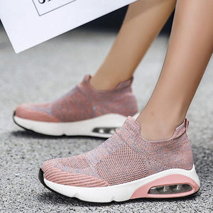 Women Flying Woven Air Cushion Casual Shoes