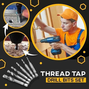 6 Piece Metric Thread Tap Drill Bits Set